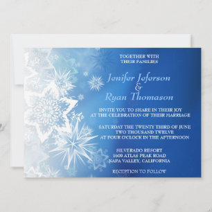Mariage hivernal mignon Invitation