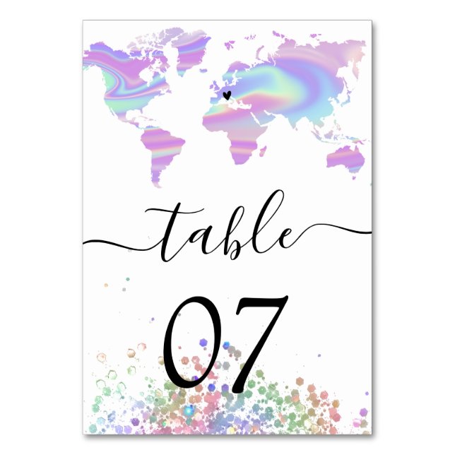 Mariage Holographique Destination Carte du monde C (Par défaut)