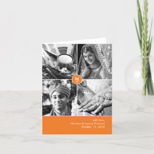 Mariage indien 4 Carte de remerciements photo