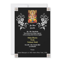 Mariage indien avec invitation de Ganesha