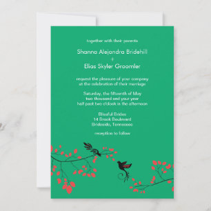 Mariage Inséparables Jade Invitation Customisée