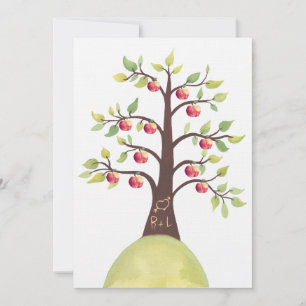 Mariage Invitation de sculpture d'arbre de pomme M