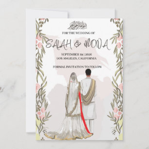 Mariage islamique Moden, nikah, walima, invitation