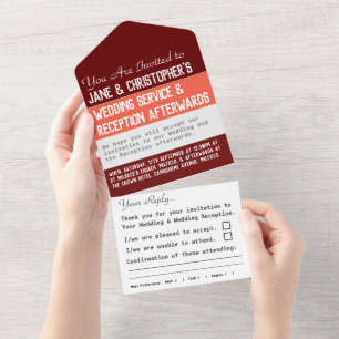 Mariage Jour tout en une invitation