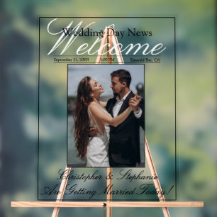 Mariage Journal Moderne Un Photo de Bienvenue