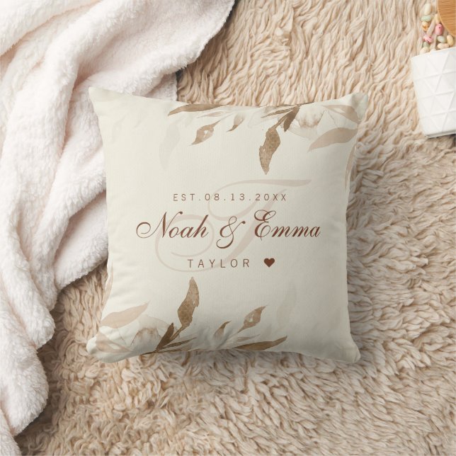 Mariage Keepsaké Coussin avec date (Couverture)