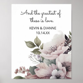 Mariage Keepsaké Date Personnalisé Aimer Poster