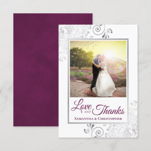 Mariage Lace Argent Magenta & White Love & Merci