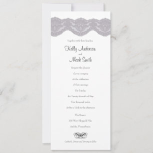 Mariage Lace gris et noir invitation