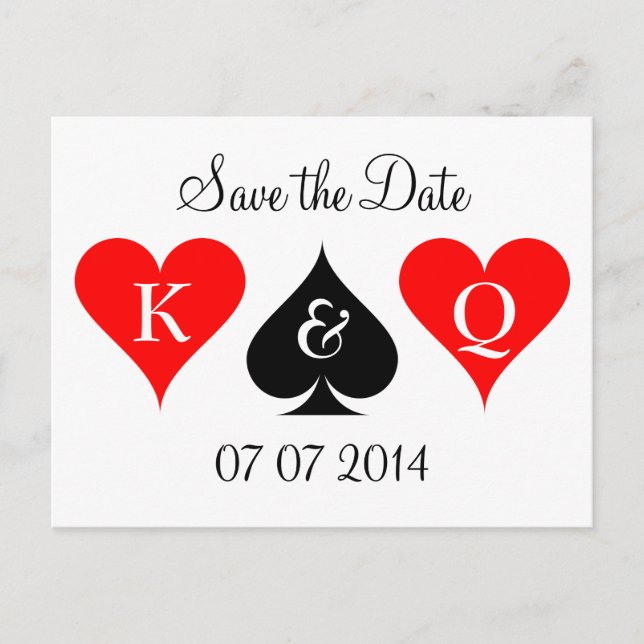 Mariage Las Vegas enregistrer la date cartes posta (Devant)