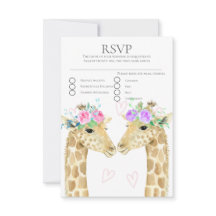 Mariage lesbienne Gay Giraffe Deux mariées RSVP