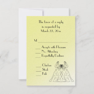 Mariage Lesbienne Jaune Choix du menu RSVP