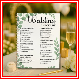 Mariage Liste de contrôle Planificateur Green Euca