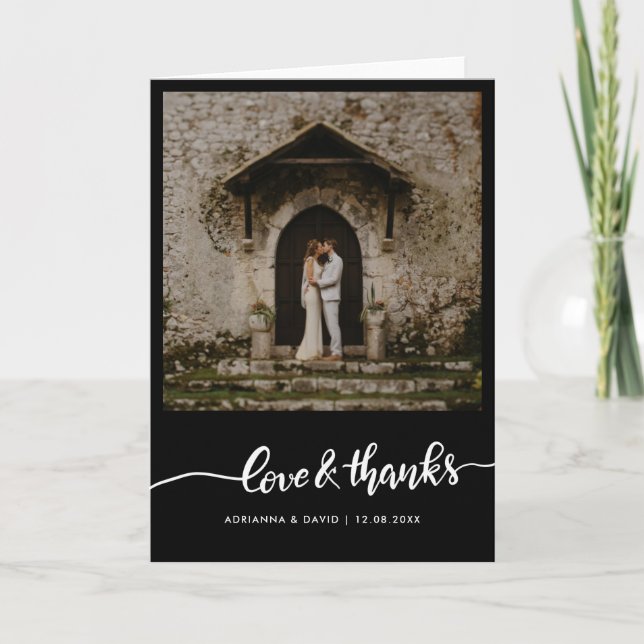 Mariage Love Et Merci White Script (Devant)