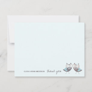 Mariage lunaire Chouettes Brown Merci de branches