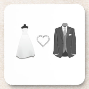 Mariage mariée et chambre robe Dessous de verre de