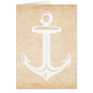 Mariage Marron Grunge Ancre de Bateau Nautical Vin