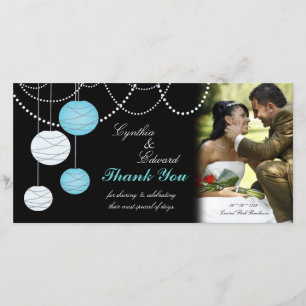Mariage Merci Aqua Carte photo