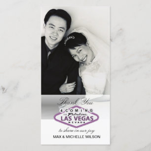 Mariage Merci Carte photo Las Vegas
