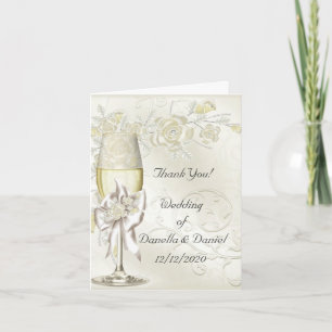 Mariage Merci Gold Cream Pearl Floral Rose