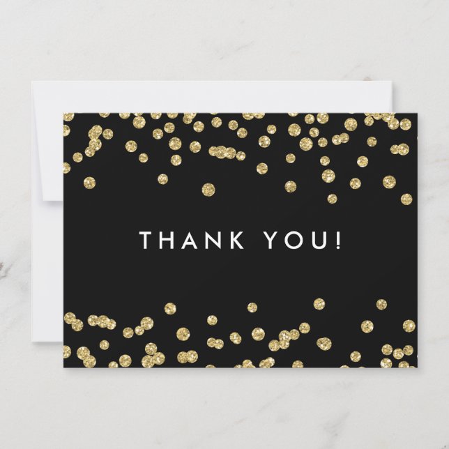 Mariage Merci Gold Faux Parties scintillant Confet (Devant)