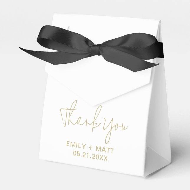Mariage Merci Gold Script Ballotins (Verso)