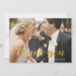 mariage merci marié marié photo or fausse feuille