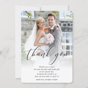 MARIAGE MERCI photo calligraphie élégant ombre