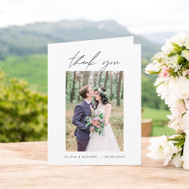 Mariage Merci photo minimaliste (Créateur téléchargé)