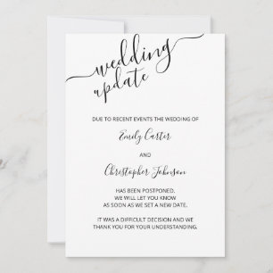 Mariage Mettre à jour Élégante carte de report de 