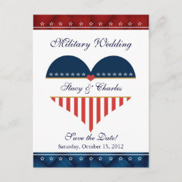 Mariage Militaire du Cœur des États-Unis Carte "Sa