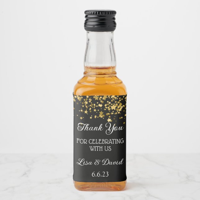 Mariage Mini Liquor Bottle Étiquettes (Devant)