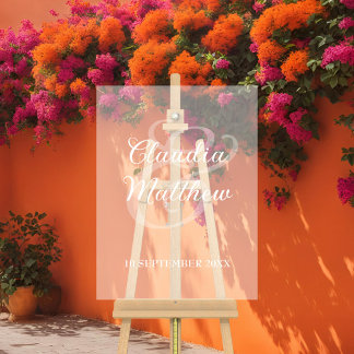 Mariage minimaliste moderne à effet givré