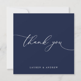 Mariage minimaliste moderne bleu marine Carte de r