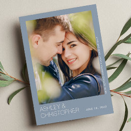 Mariage minimaliste moderne Carte photo de sauvega