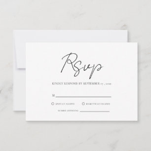 Mariage minimaliste moderne RSVP