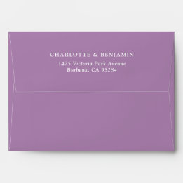 Mariage moderne lilas personnalisé 5,25x7,25