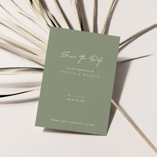 Mariage moderne minimaliste Enregistrer la carte d