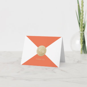 Mariage moderne minimaliste orange merci