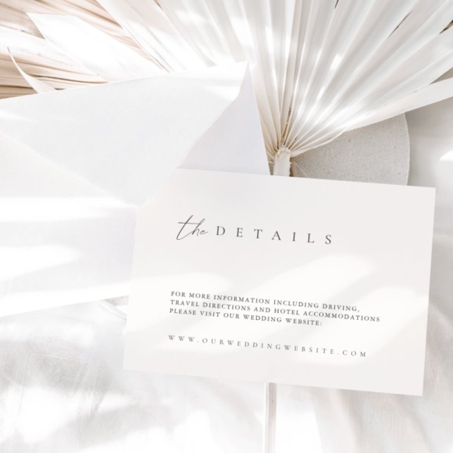 Mariage moderne noir blanc Détails Carte de boîtie (Créateur téléchargé)