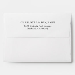 Mariage moderne personnalisé blanc 5,25x7,25