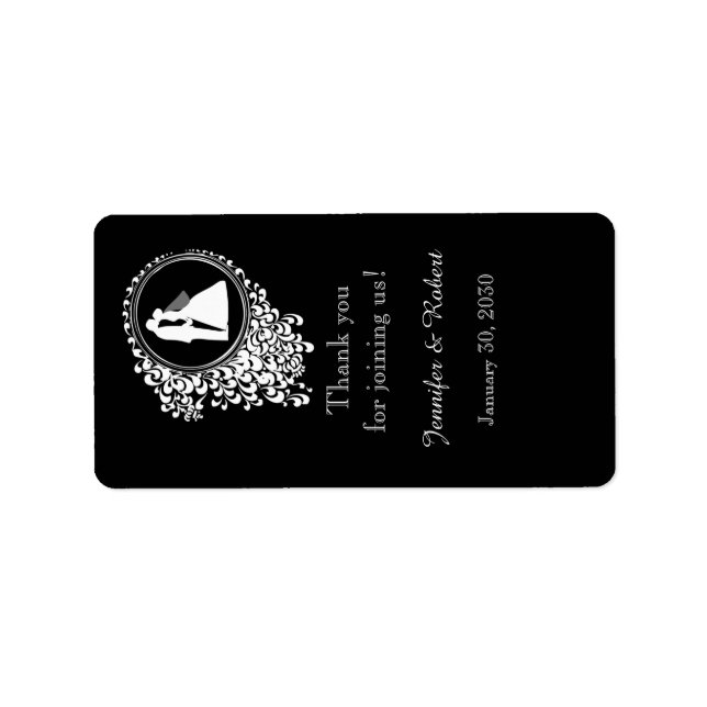 Mariage moderne romantique  Lève Balm Étiquette (Devant)