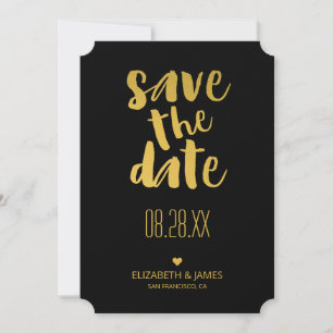 Mariage Moderne Rustique Or Save The Date