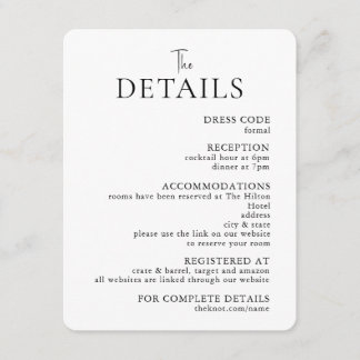 Mariage moderne simple Détails Carte de boîtier
