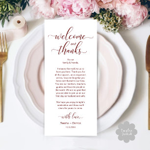 Mariage moderne Table Place Cadre Carte de remerci