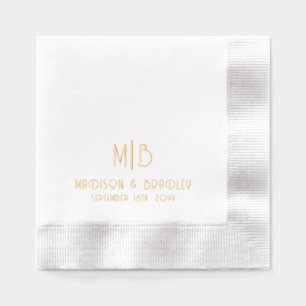 Mariage Monogramme moderne simple personnalisé