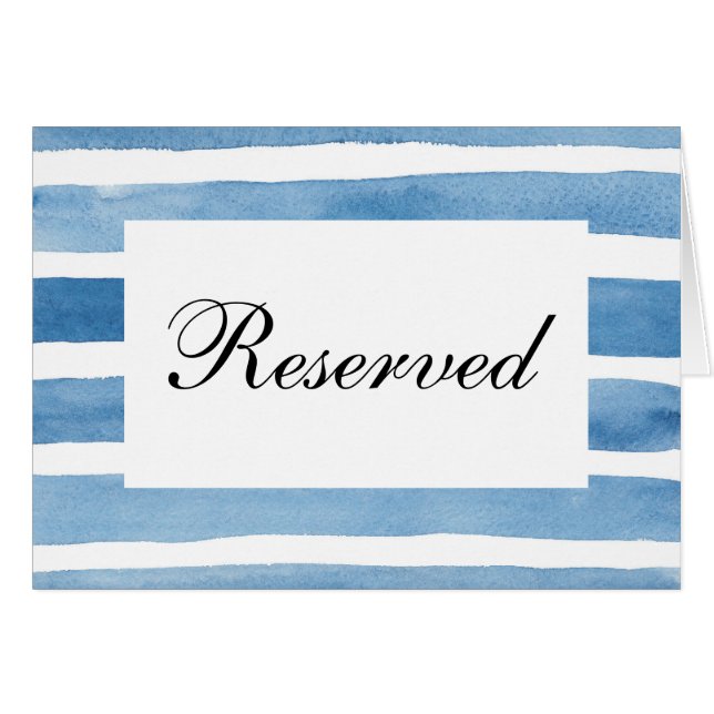 Mariage nautique bleu signe réservé aquarelle (Devant Horizontal)