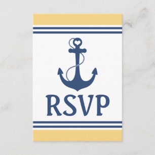 Mariage Nautique Jaune et Bleu RSVP