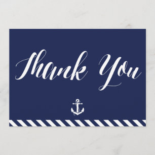 Mariage Nautique Remercier Cartes Avec Bandes