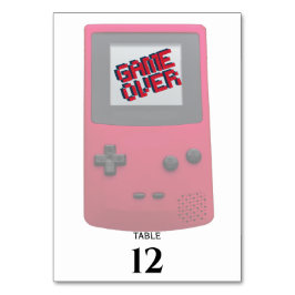 Mariage NERD du jeu vidéo Numéro de table